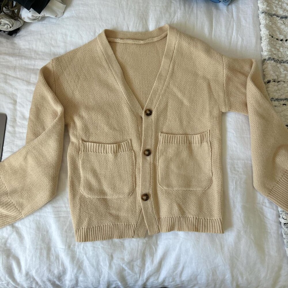Cream Cardigan size small - Picture 2 of 2